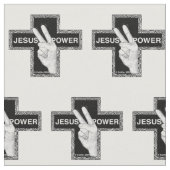 Christliches Kreuz Jesus Power Stoff (Nahaufnahme)