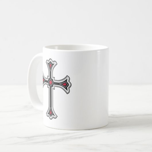 Christliches Kreuz Kaffeetasse (Vorderseite Links)