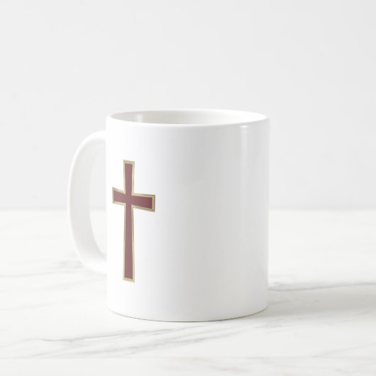 Christliches Kreuz Kaffeetasse (Vorderseite Links)