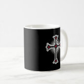 Christliches Kreuz Kaffeetasse (VorderseiteRechts)