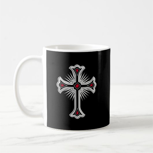 Christliches Kreuz Kaffeetasse (Links)