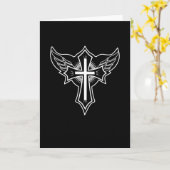 Christliches Kreuz Karte (Gelbe Blume)