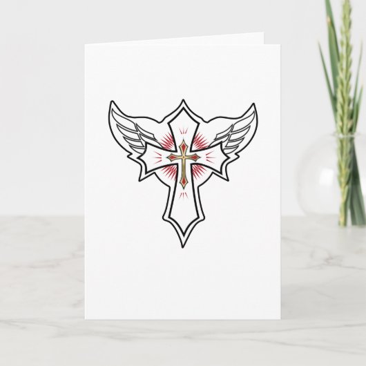 Christliches Kreuz Karte (Vorderseite)