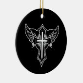 Christliches Kreuz Keramik Ornament (Rechts)