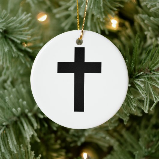 Christliches Kreuz Keramik Ornament (Baum)