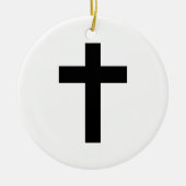 Christliches Kreuz Keramik Ornament (Vorne)