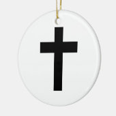Christliches Kreuz Keramik Ornament (Links)