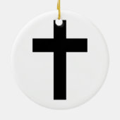 Christliches Kreuz Keramik Ornament (Hinten)