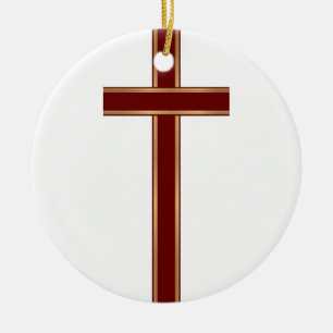 Christliches Kreuz Keramik Ornament