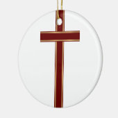 Christliches Kreuz Keramik Ornament (Links)