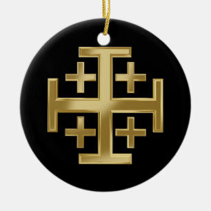Christliches Kreuz Keramik Ornament