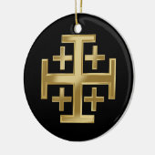 Christliches Kreuz Keramik Ornament (Links)