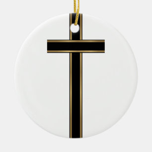 Christliches Kreuz Keramik Ornament