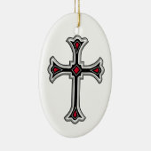 Christliches Kreuz Keramik Ornament (Rechts)