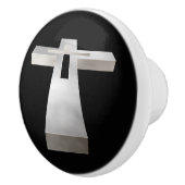 Christliches Kreuz Keramikknauf (Rechts)