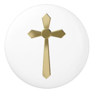 Christliches Kreuz Keramikknauf