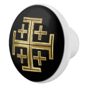 Christliches Kreuz Keramikknauf (Rechts)