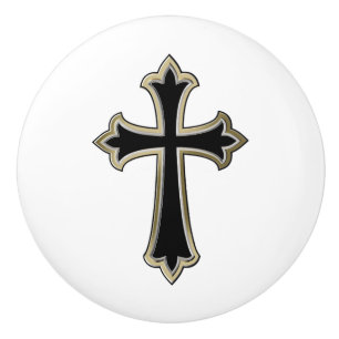 Christliches Kreuz Keramikknauf