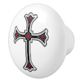 Christliches Kreuz Keramikknauf (Rechts)