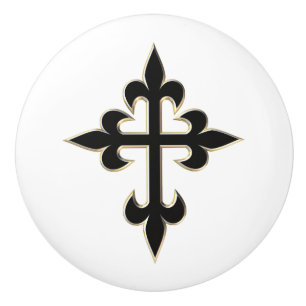 Christliches Kreuz Keramikknauf