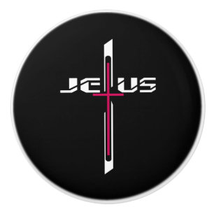 Christliches Kreuz Keramikknauf