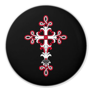 Christliches Kreuz Keramikknauf