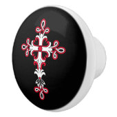 Christliches Kreuz Keramikknauf (Rechts)