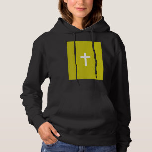 Christliches Kreuz Kruzifix grüner Hintergrund Jes Hoodie
