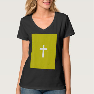 Christliches Kreuz Kruzifix grüner Hintergrund Jes T-Shirt