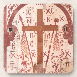 Christliches Kreuz Kunstwerk Getränkeuntersetzer