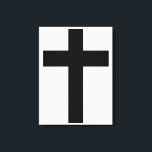 Christliches Kreuz Leinwanddruck<br><div class="desc">Dieses Design zeigt das Christliche Kreuz, das als Darstellung des Instrumentes der Kreuzigung Jesu angesehen wird. Das Kreuz ist vielleicht das bekannteste Symbol des Christentums. Es steht im Zusammenhang mit dem Kruzifix (ein Kreuz, das einen Korpus enthält, in der Regel eine dreidimensionale Darstellung des Körpers Jesu). Die Grundformen des Kreuzes...</div>