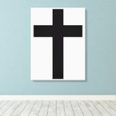 Christliches Kreuz Leinwanddruck (Insitu (Holzboden))