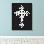 Christliches Kreuz Leinwanddruck (Insitu (Holzboden))