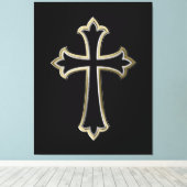 Christliches Kreuz Leinwanddruck (Insitu (Holzboden))