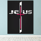 Christliches Kreuz Leinwanddruck (Insitu (Holzboden))