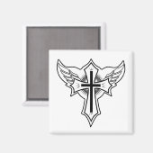 Christliches Kreuz Magnet (Vorderseite/Rückseite)