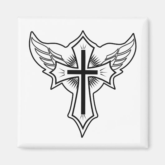 Christliches Kreuz Magnet (Vorne)