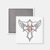 Christliches Kreuz Magnet (Vorderseite/Rückseite)