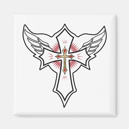 Christliches Kreuz Magnet (Vorne)