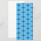 Christliches Kreuz mit blauem Ornament (Vorne/Hinten)