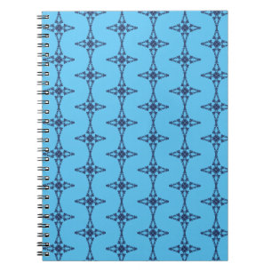 Christliches Kreuz mit blauem Ornament Notizblock