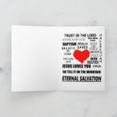 Christliches Kreuz mit Ewiger Heilsbotschaft Karte (Innenseite)