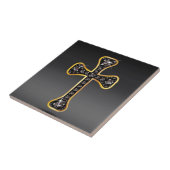 Christliches Kreuz mit "Onyx"-Steinen Fliese (Seite)