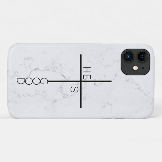 Christliches Kreuz Moderner Minimalistischer Marmo Case-Mate iPhone Hülle (Rückseite (Horizontal))