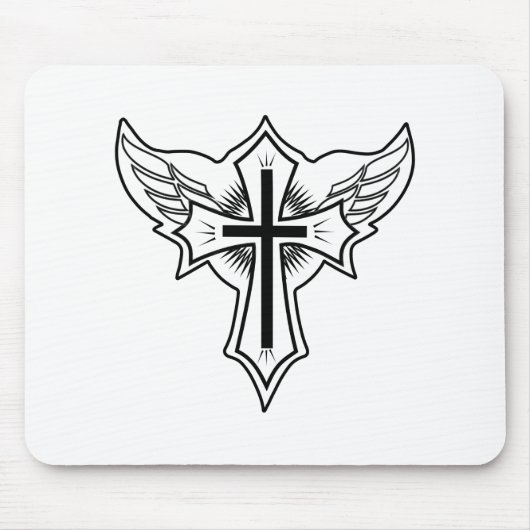 Christliches Kreuz Mousepad (Vorne)