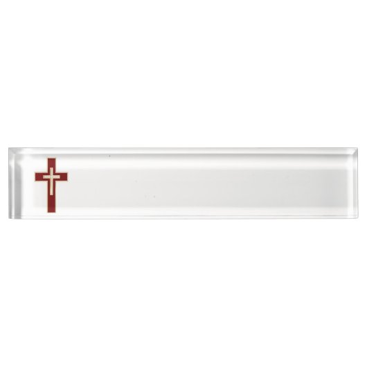 Christliches Kreuz Namensplakette (Vorderseite)