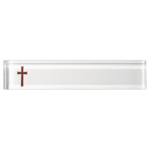 Christliches Kreuz Namensplakette