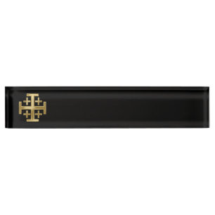 Christliches Kreuz Namensplakette