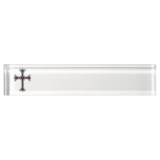 Christliches Kreuz Namensplakette (Vorderseite)