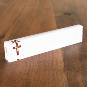 Christliches Kreuz Namensplakette